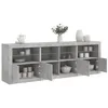 Image de Buffet avec lumières LED gris béton 202x37x67 cm