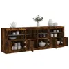 Image de vidaXL Dressoir met LED-verlichting 202x37x67 cm gerookt eikenkleurig3209013