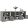 Image de vidaXL Dressoir met LED-verlichting 202x37x67 cm grijs sonoma eiken3209014