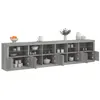 Image de vidaXL Dressoir met LED-verlichting 283x37x67 cm grijs sonoma eiken3209021