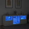 Image de vidaXL Buffet avec lumières LED blanc 181,5x37x67 cm3209037