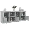 Image de vidaXL Buffet avec lumières LED gris béton 164x37x67 cm3209054