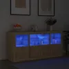 Image de vidaXL Buffet avec Lumières LED, Armoire avec Porte, Meuble de Rangement, Organisateur de Salle de Séjour Intérieur, 3209067