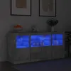 Image de Buffet avec lumières LED gris béton 142,5x37x67 cm
