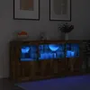 Image de vidaXL Buffet avec Lumières LED, Armoire avec Porte, Meuble de Rangement, Organisateur de Salle de Séjour Intérieur, 3209069