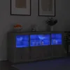 Image de vidaXL Buffet avec Lumières LED, Armoire avec Porte, Meuble de Rangement, Organisateur de Salle de Séjour Intérieur, 3209070