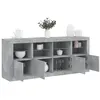 Image de vidaXL Buffet avec lumières LED gris béton 163x37x67 cm3209075