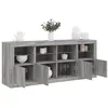 Image de vidaXL Dressoir met LED-verlichting 163x37x67 cm grijs sonoma eiken3209077