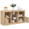 Image de vidaXL Buffet avec lumières LED chêne sonoma 123x37x67 cm3209081
