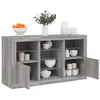 Image de Buffet avec lumières LED sonoma gris 123x37x67 cm