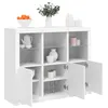 Image de vidaXL Buffets avec lumières LED 3 pcs blanc bois d'ingénierie3209100