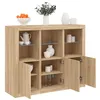 Image de vidaXL Buffets avec lumières LED 3 pcs chêne sonoma bois d'ingénierie3209102