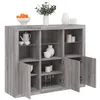 Image de vidaXL Buffets avec lumières LED 3 pcs sonoma gris bois d'ingénierie3209105