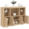 Image de vidaXL Buffets avec lumières LED 3 pcs chêne sonoma bois d'ingénierie3209109