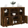 Image de vidaXL Buffets avec lumières LED 3 pcs chêne fumé bois d'ingénierie3209111