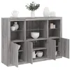 Image de vidaXL Buffets avec lumières LED 3 pcs sonoma gris bois d'ingénierie3209112