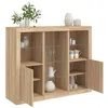 Image de Buffets avec lumières LED 3 pcs chêne sonoma bois d ingénierie