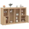 Image de Buffets avec lumières LED 3 pcs chêne sonoma bois d ingénierie