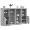 Image de Buffets avec lumières LED 3 pcs gris béton bois d ingénierie