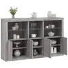 Image de vidaXL Buffet avec Lumières LED, Armoire avec Porte, Meuble de Rangement, Organisateur de Salon Entrée Salle de Séjour, 3209147