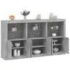 Image de vidaXL Buffet avec Lumières LED, Armoire avec Porte, Meuble de Rangement, Organisateur de Salon Entrée Salle de Séjour, 3209152