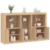Image de vidaXL Buffet avec Lumières LED, Armoire avec Porte, Meuble de Rangement, Organisateur de Salon Entrée Salle de Séjour, 3209172