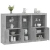 Image de vidaXL Buffet avec Lumières LED, Armoire avec Porte, Meuble de Rangement, Organisateur de Salon Entrée Salle de Séjour, 3209173