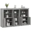 Image de vidaXL Buffet avec Lumières LED, Armoire avec Porte, Meuble de Rangement, Organisateur de Salon Entrée Salle de Séjour, 3209175