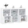 Image de vidaXL Buffet avec Lumières LED, Armoire avec Porte, Meuble de Rangement, Organisateur de Salon Entrée Salle de Séjour, 3209177