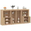 Image de vidaXL Buffet avec Lumières LED, Armoire avec Porte, Meuble de Rangement, Organisateur de Salon Entrée Salle de Séjour, 3209186