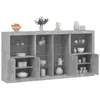 Image de vidaXL Buffet avec Lumières LED, Armoire avec Porte, Meuble de Rangement, Organisateur de Salon Entrée Salle de Séjour, 3209187