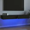 Image de Meubles TV avec éclairage LED 2 pcs noir 60x35x15,5 cm