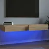 Image de Meubles TV avec éclairage LED 2 pcs chêne sonoma 60x35x15,5 cm