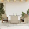 Image de vidaXL Ensemble de Bistro avec Coussins 3 pcs, Chaises et Table de Patio, Meubles de Terrasse Arrière-cour Extérieur, 365121
