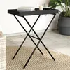 Image de vidaXL Table à Plateau Pliable, Table à Manger, Table de Repas, Meuble de Patio Balcon Terrasse Arrière-cour Extérieur, Noir 365127