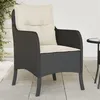 Image de Lot de 2 chaise vidaxl H. 86 cm empilable non pliable exterieur en resine tressee noir