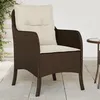 Image de vidaXL Chaises de jardin avec coussins lot de 2 marron résine tressée 365146