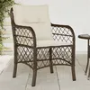 Image de Lot de 2 chaise Vidaxl exterieur empilable non pliable en resine tressee H. 86 cm marron