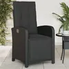 Image de Chaise Vidaxl exterieur empilable non pliable H. 93 cm en resine tressee noir