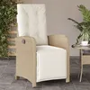 Image de Chaise Vidaxl exterieur non pliable H. 93 cm en resine tressee beige