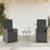Image de Lot de 2 chaise Vidaxl exterieur empilable non pliable H. 93 cm en rotin gris