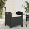 Image de Chaise Vidaxl exterieur en resine tressee noir H. 93 cm