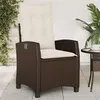 Image de Chaise vidaxl en resine tressee empilable non pliable exterieur H. 93 cm marron