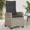 Image de Chaise Vidaxl exterieur empilable non pliable en resine tressee H. 93 cm gris