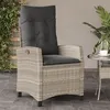 Image de Chaise Vidaxl exterieur empilable non pliable H. 93 cm en resine tressee gris
