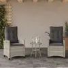 Image de Lot de 2 chaise Vidaxl exterieur en resine tressee gris H. 93 cm