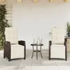 Image de vidaXL Chaises inclinables de jardin lot de 2 avec repose-pied rotin 365242