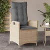 Image de Chaise Vidaxl H. 93 cm non pliable en rotin exterieur beige