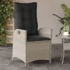 Image de Chaise Vidaxl exterieur non pliable H. 93 cm en resine tressee gris