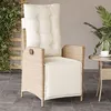 Image de Chaise Vidaxl en resine tressee H. 93 cm beige exterieur